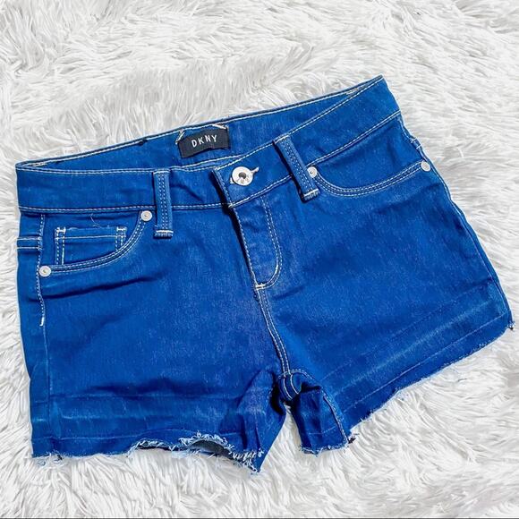 DKNY • Girls Denim Cut Off Blue Jean Shorts - Picture 1 of 6